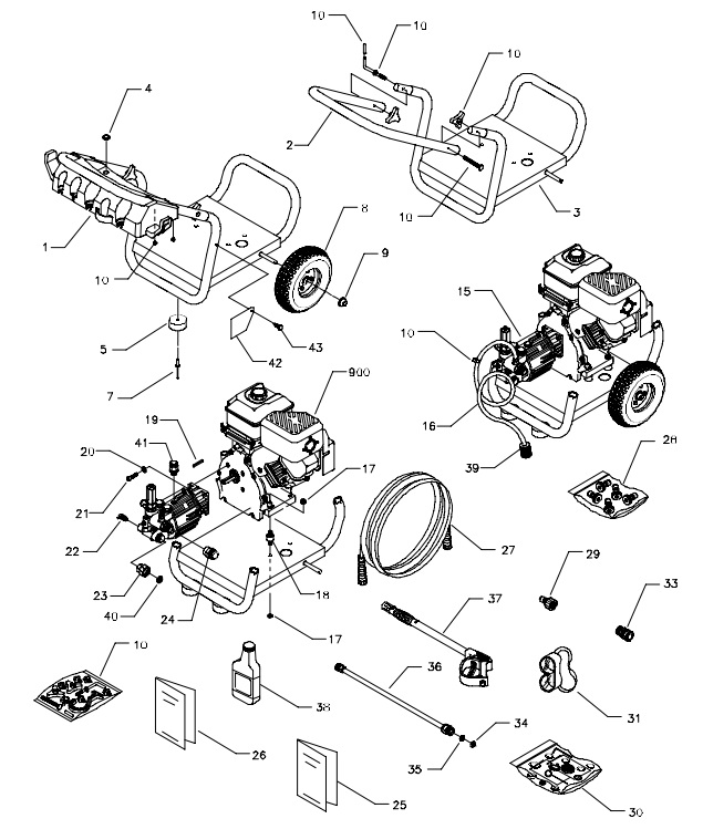 GENERAC 1676-0 parts breakdown